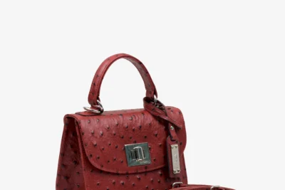 burgundy ostrich bella