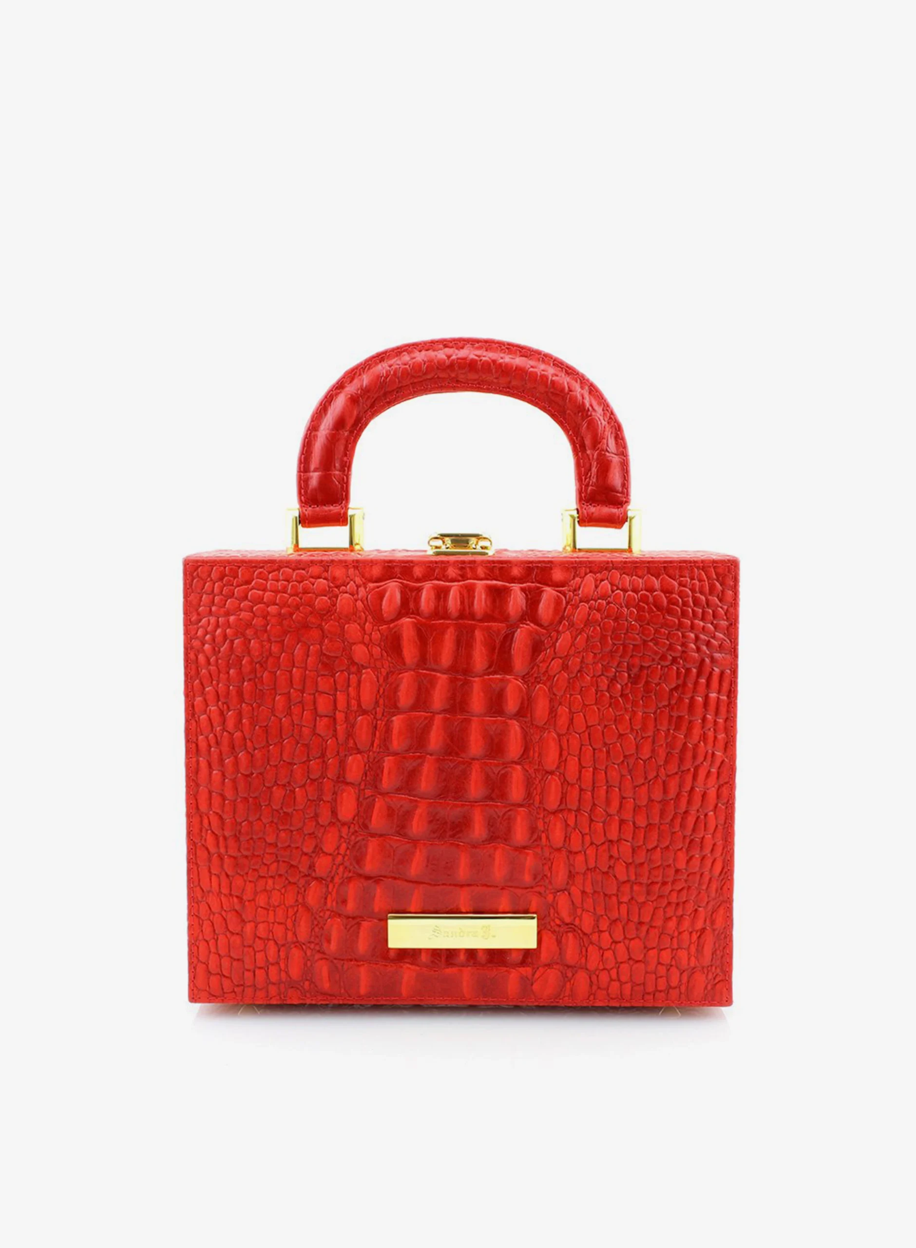 Box Bag Crocodile Embossed
