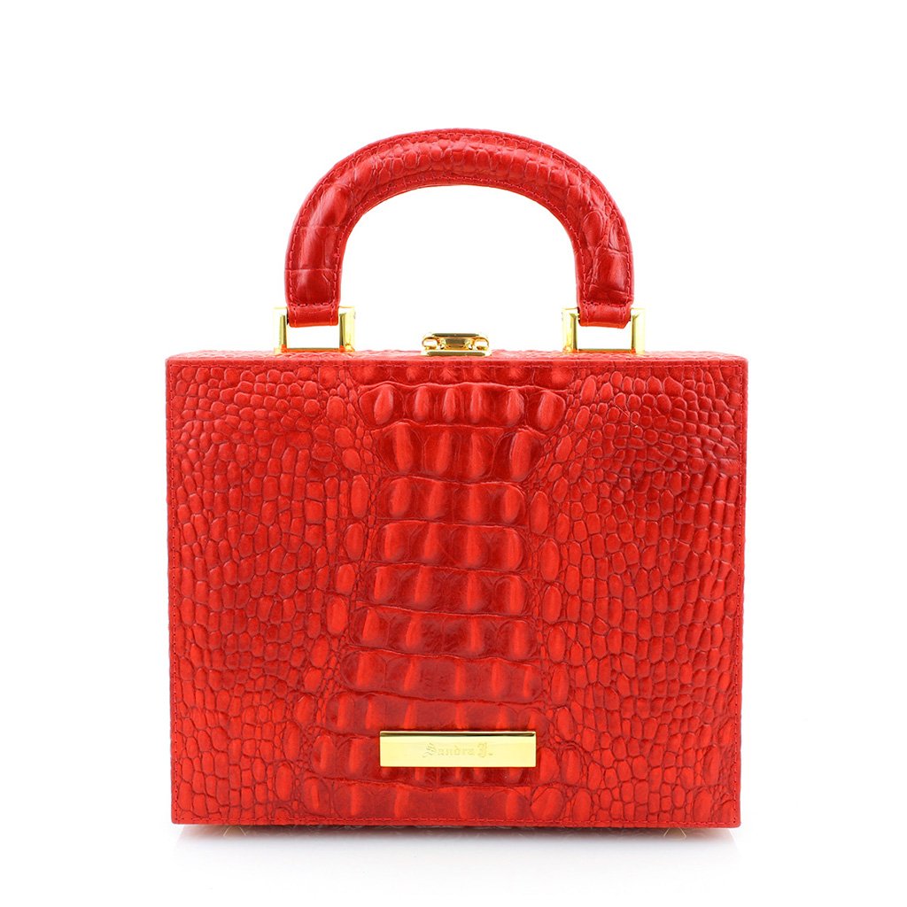 Box Bag Crocodile Embossed