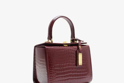 liana croc patent .burgundy