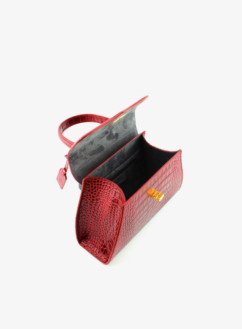 luda croc 28 burgundy.