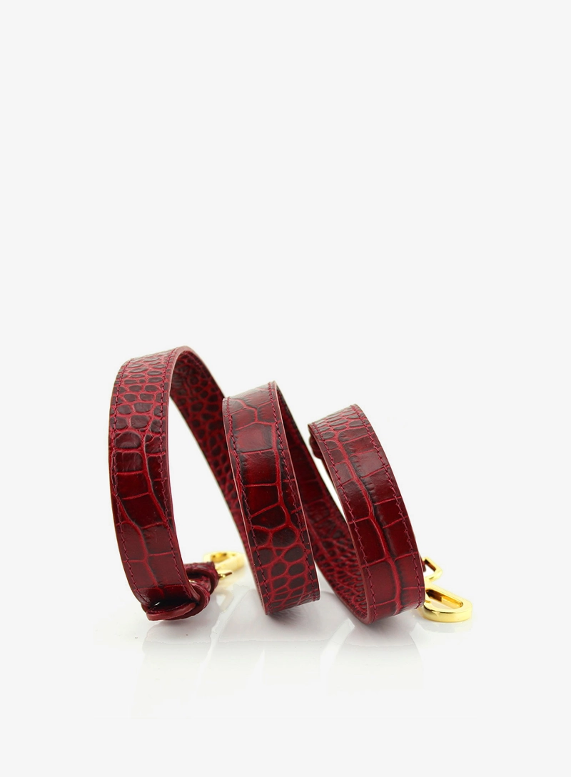 luda croc 28 burgundy belt