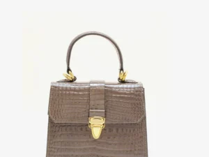 mila handbag mini crocodile patent.