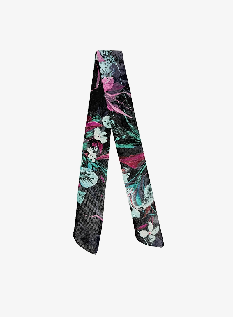 Botanical Abstract Pattern-Black