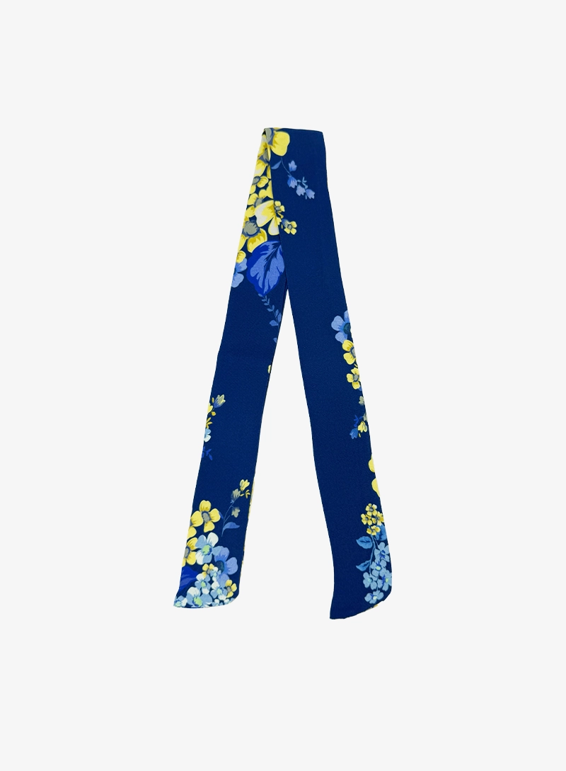 Botanical Floral Pattern-Royal Blue