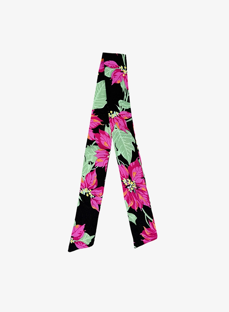Tropical Floral Pattern-Black