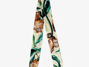 Tropical floral pattern-Light beige (cream) sandra j scarf