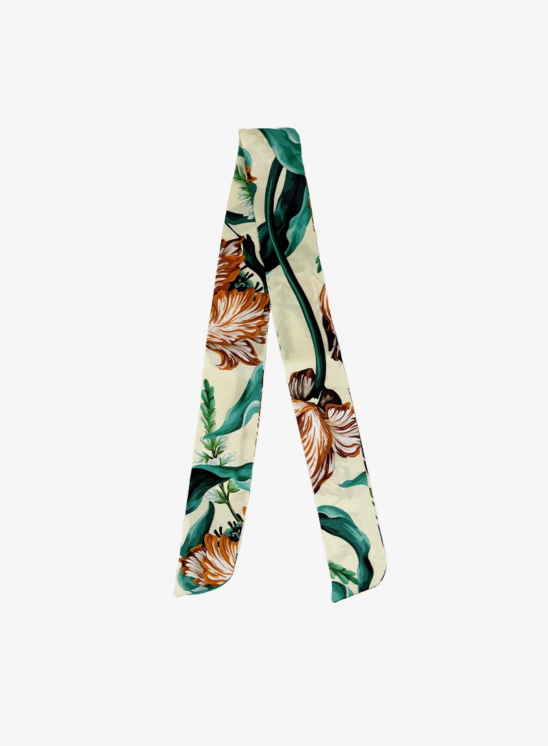 Tropical floral pattern-Light beige (cream)