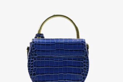 camelia mini crocodile 40 navy blue