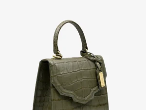 vanessa crocodile 40 olive green.