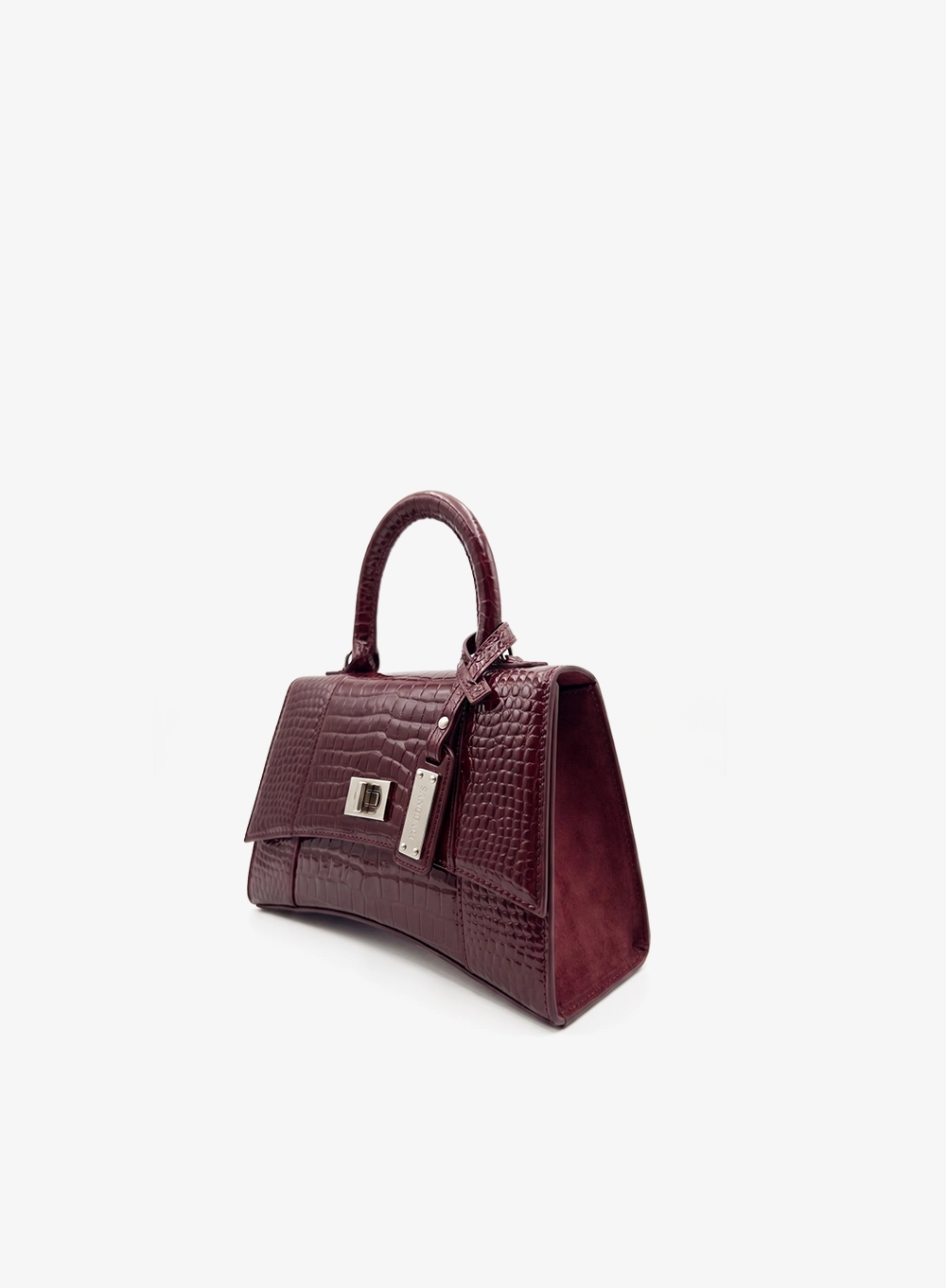 Elena Burgundy croco patent.2