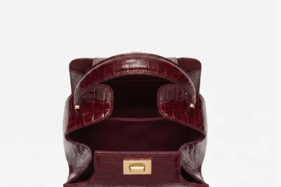 Emily croco patent burgundy