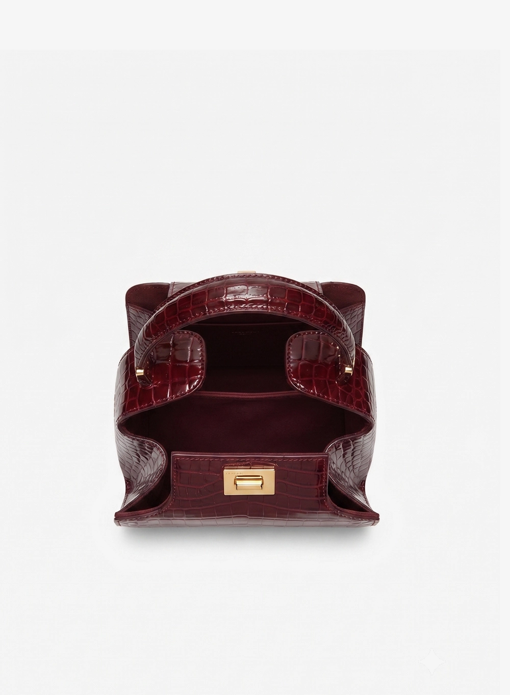 Emily croco patent burgundy