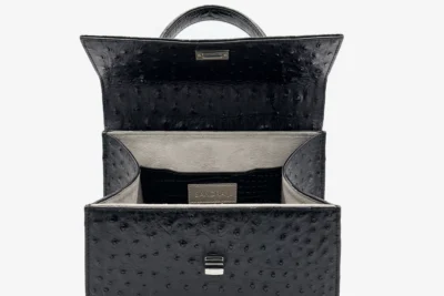 Jackie Mini ostrich & .crocodile patent..