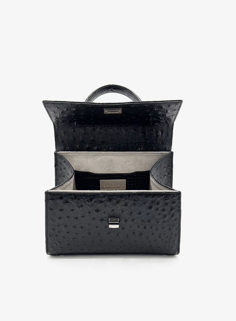 Jackie Mini ostrich & .crocodile patent..