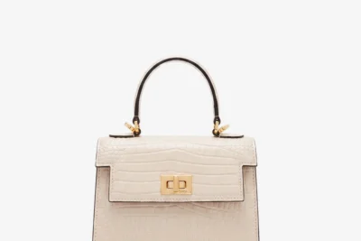 Jane mini. Croco Patent.cream