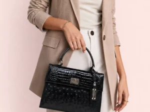 jackie mini ostrich and patent
