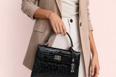 jackie mini ostrich and patent