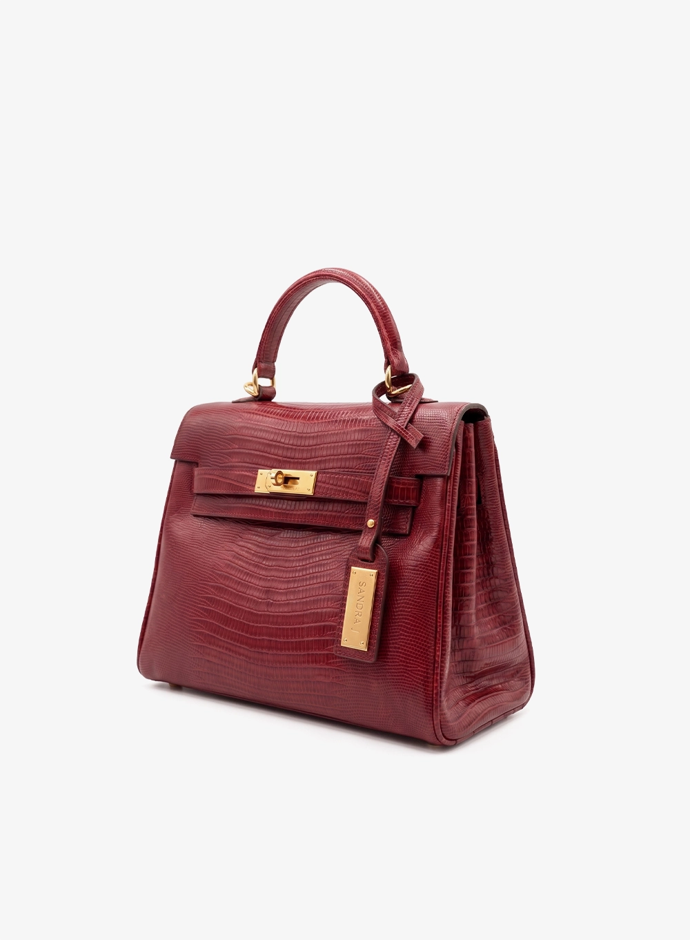 lucia lizard burgundy.
