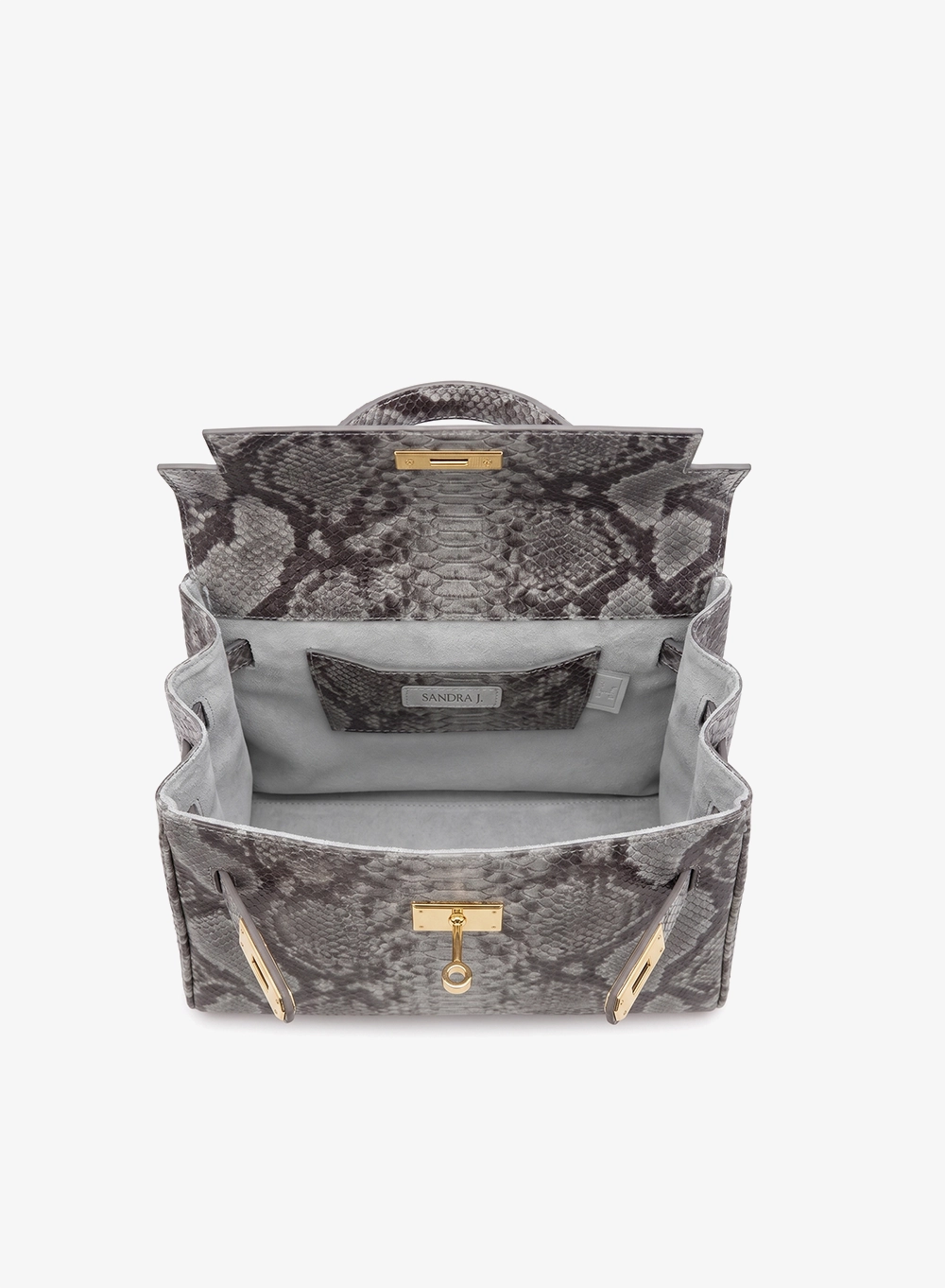 lucia.snake leather grey